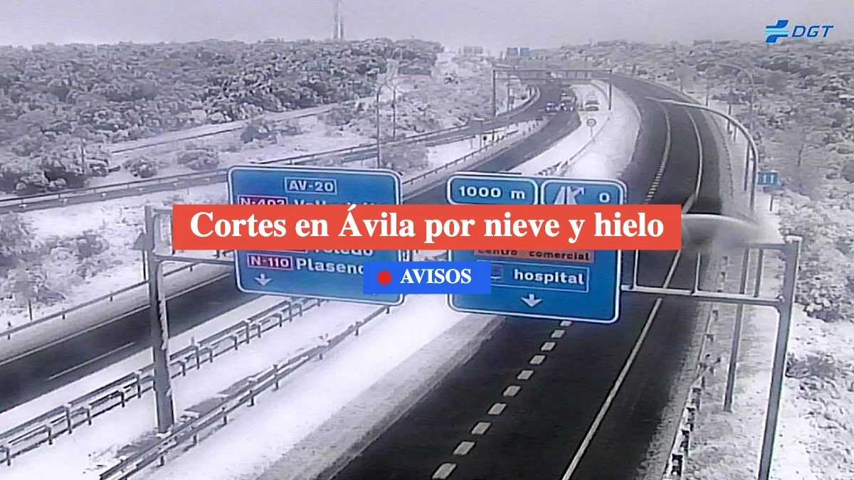 cortes en ávila por nieve y hielo