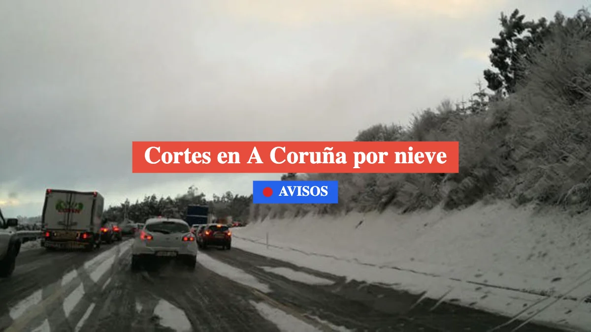cortes y avisos en A Coruña por nieve
