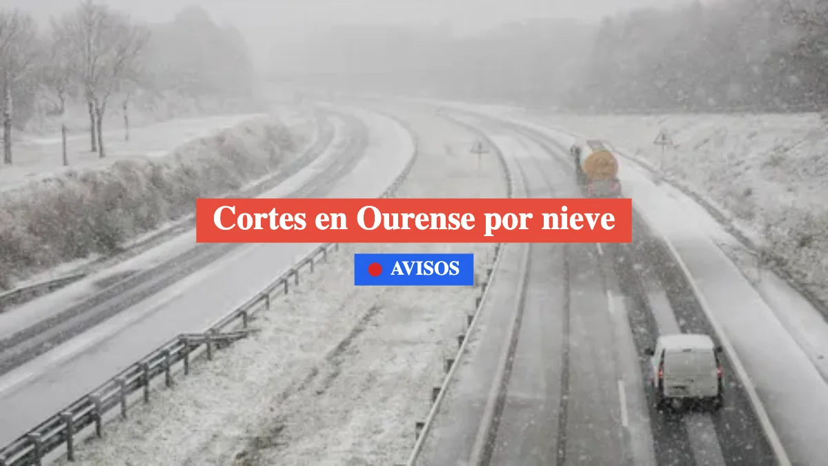 cortes en ourense por nieve