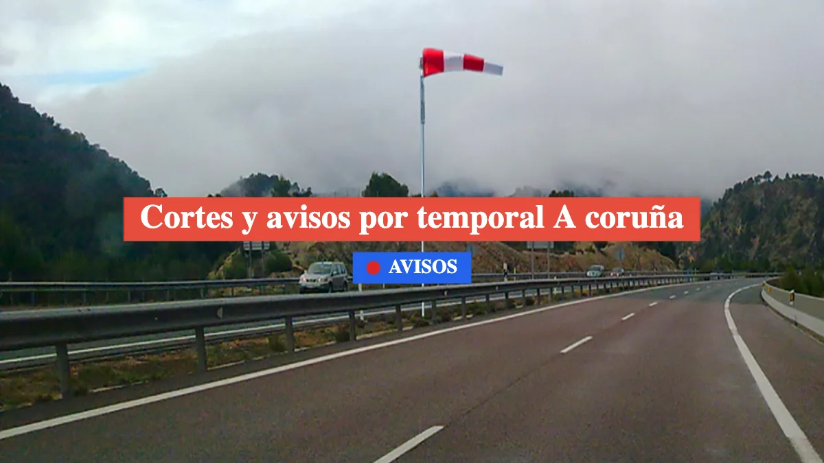 cortes y avisos por temporal en a coruña