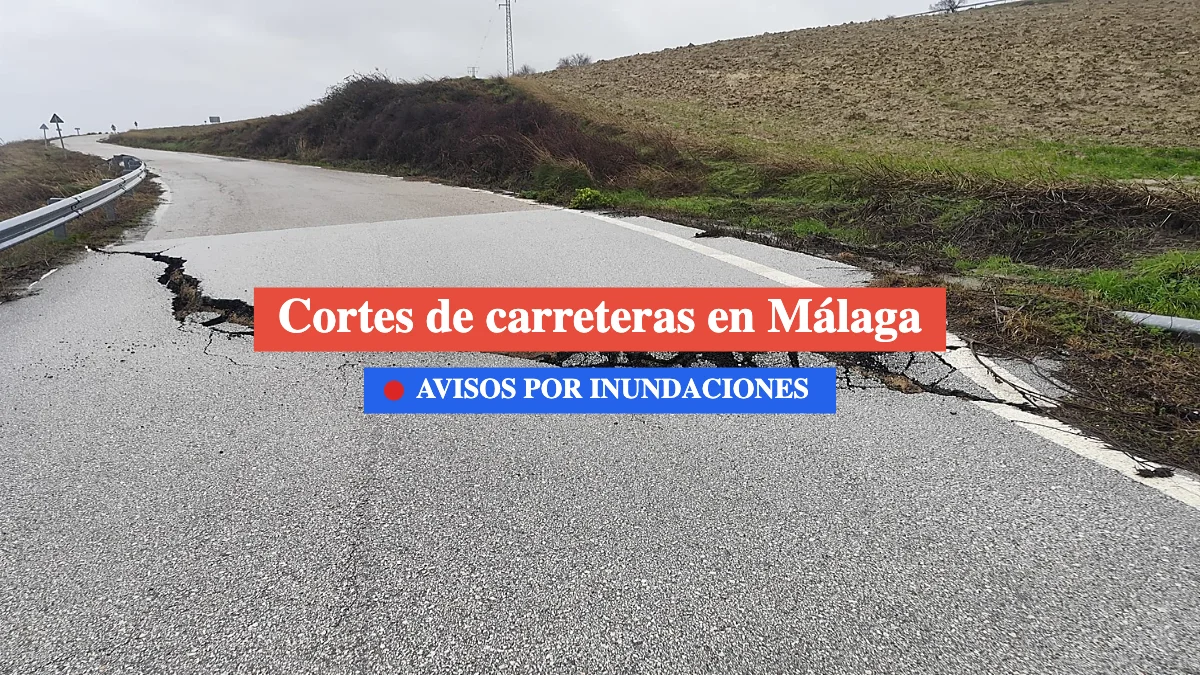 carreteras cortadas en málaga por inundaciones 8 febrero