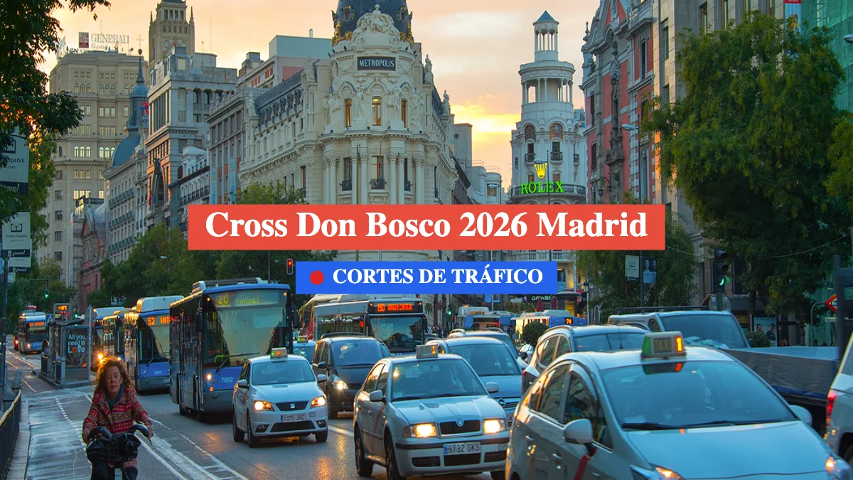 Cortes de tráfico en Madrid 1 de febrero por el Cross Don Bosco 2026