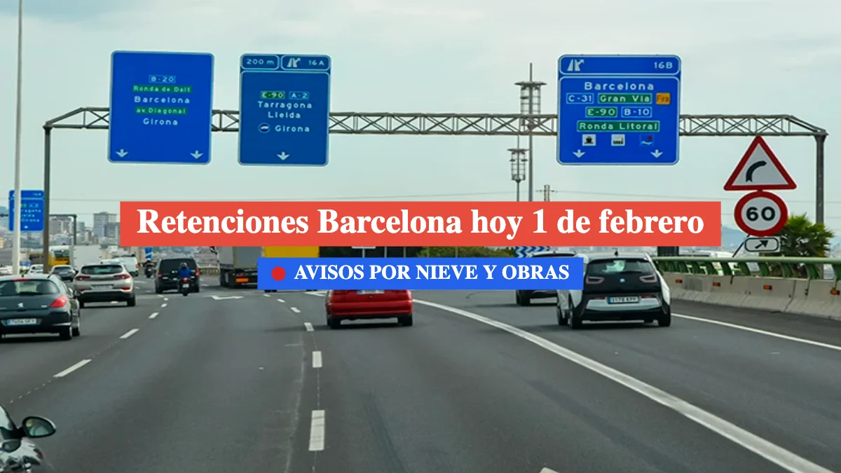 Estado de las carreteras en Barcelona hoy 1 de febrero