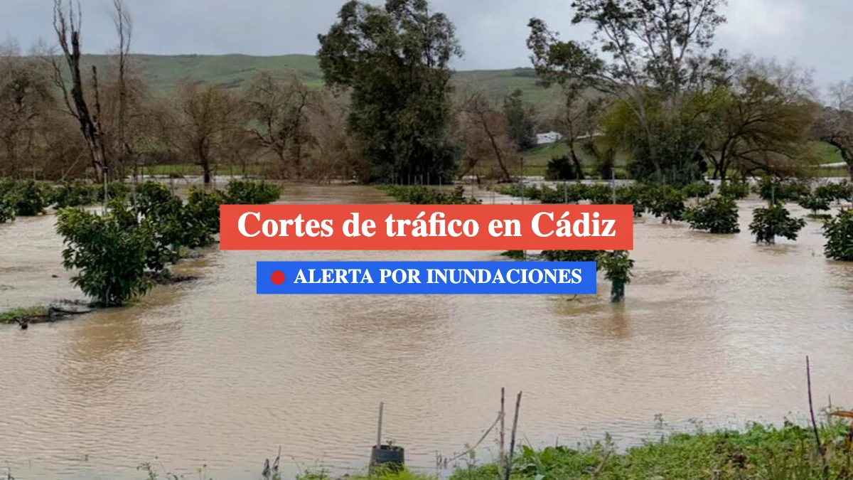 CORTES EN CÁDIZ POR INUNDACIONES