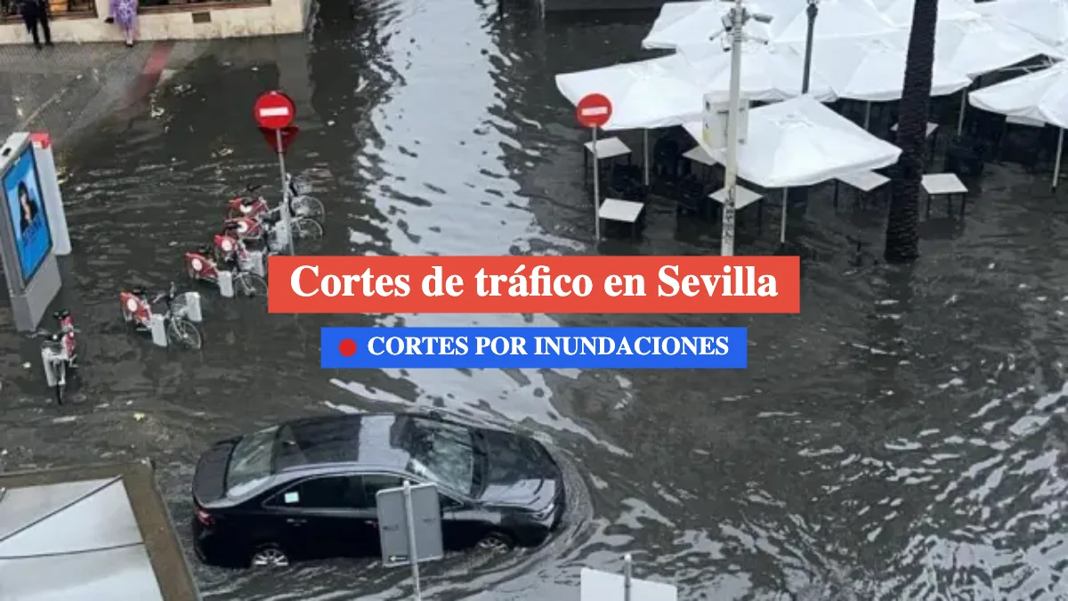 cortes de tráfico en sevilla por inundaciones 6 febrero