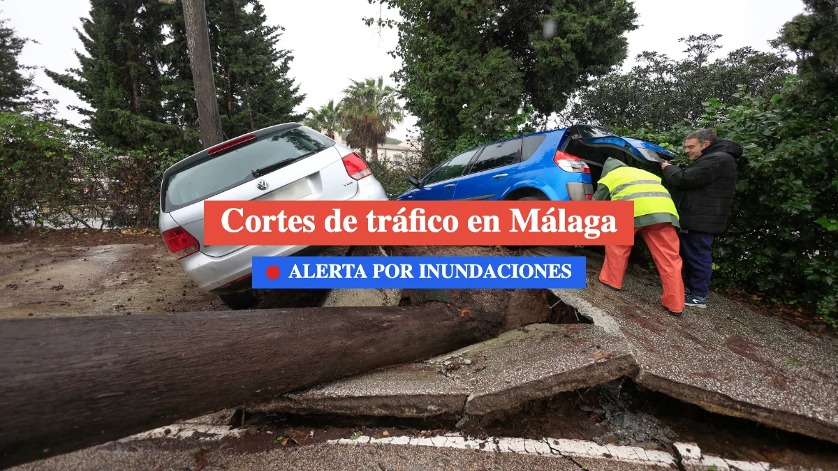 carreteras cortadas e Málaga por inundaciones 7 febrero