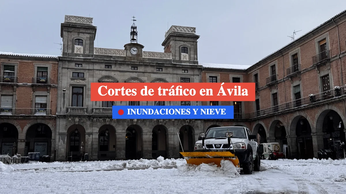 Cortes de trafico en ávila por nieve e inundaciones