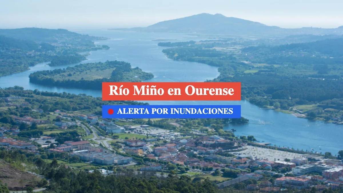 cortes de tráfico en ourense y alerta por inundación del río miño