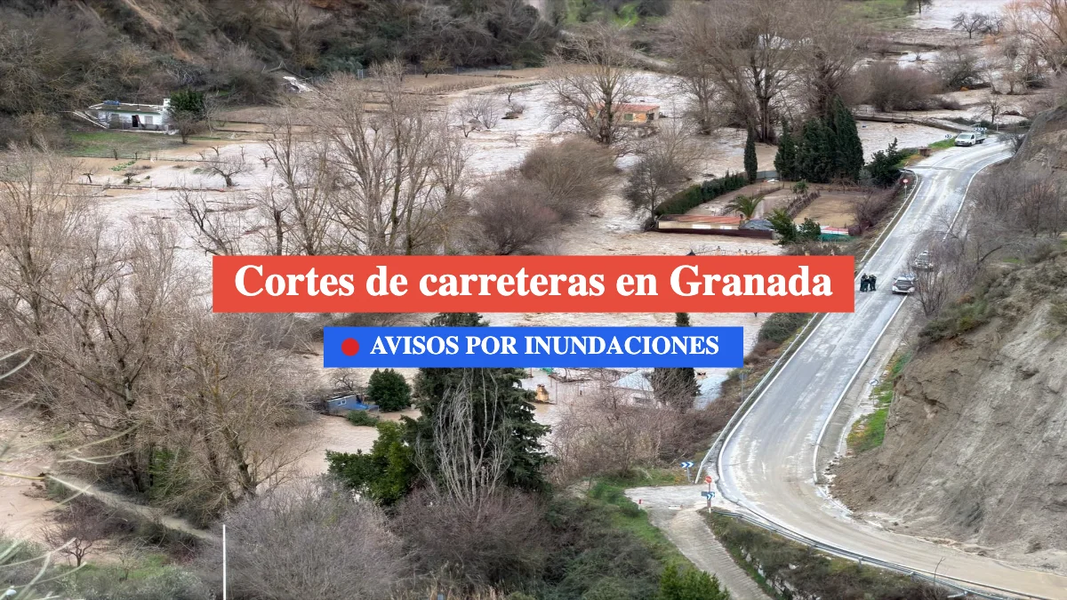 cortes de carreteras en granada inundaciones y desprendimientos 8 febrero