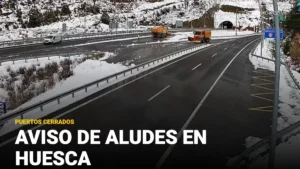 aviso de aliudes en huesca y puertos cerrados