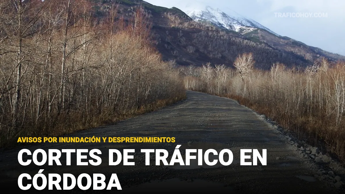 cortes en córdoba por inundaciones y desprendimientos 14 febrero