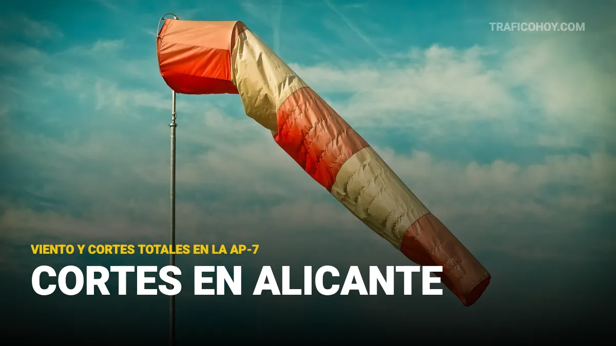 viento y cortes totales en alicante 16 febrero