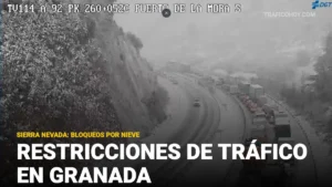 Restricciones de tráfico en Granada: cortes por nieve en Sierra Nevada y avisos por inundaciones este martes 17 de febrero
