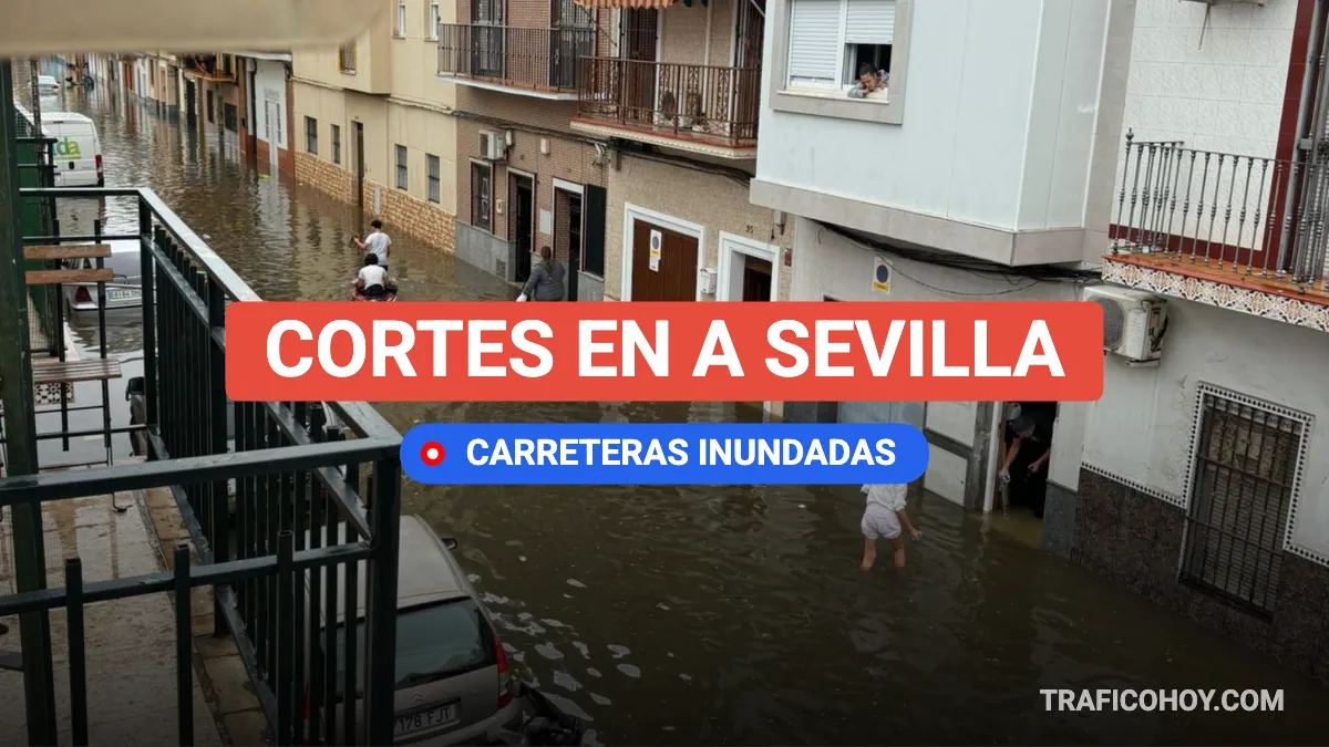 cortes en sevilla por carreteras inundadas 11 febrero