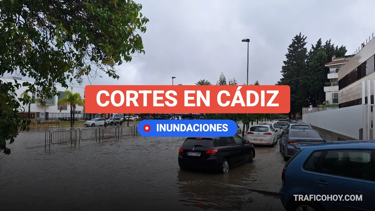 cortes en cadiz por inundaciones 12 febrero