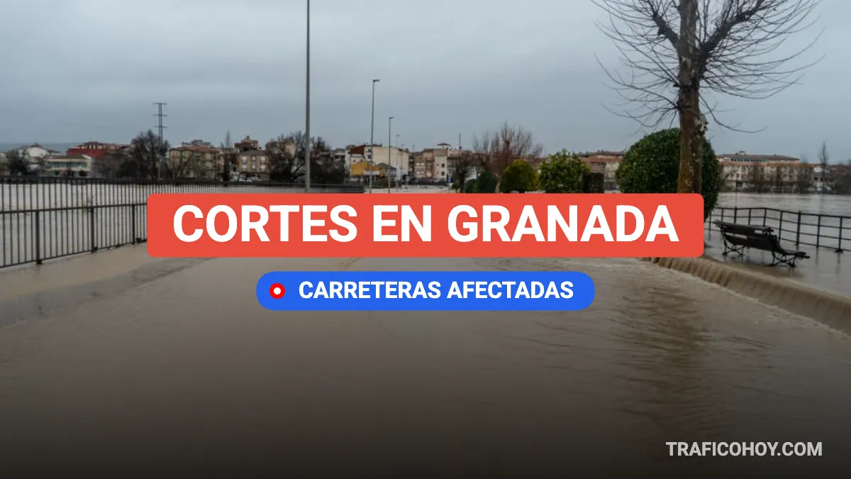 carreteras cortadas en granada por vias inundadas 12 febrero