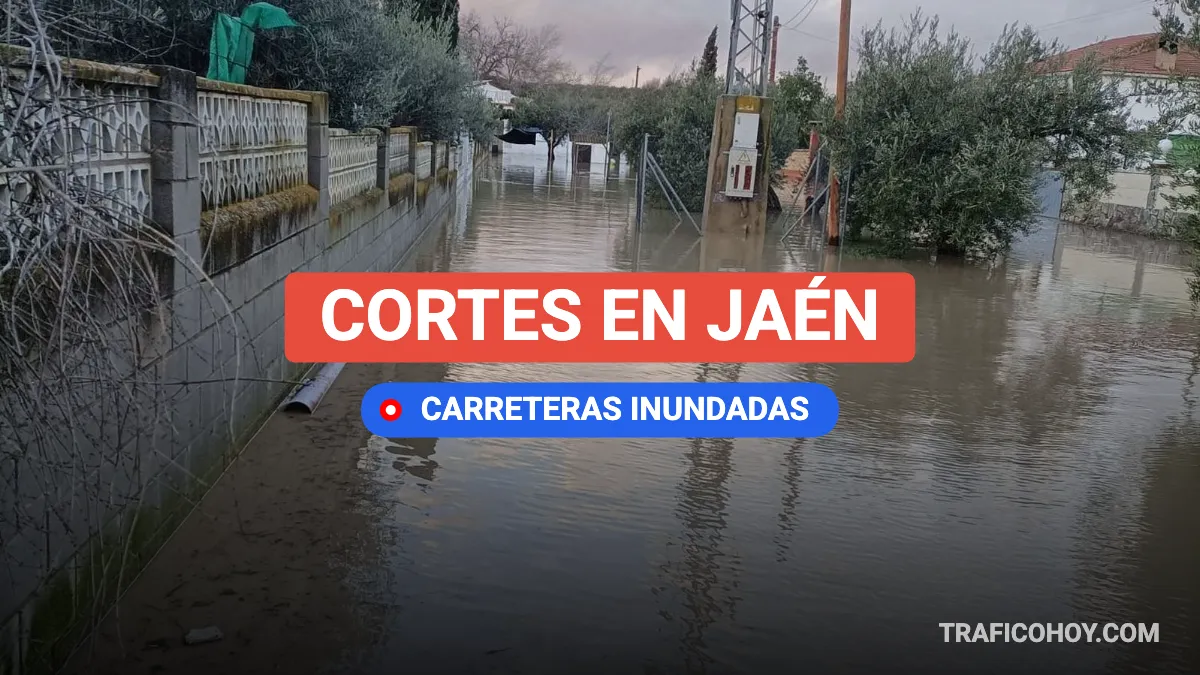 carreteras cortadas en jaén por inundaciones 11 febrero
