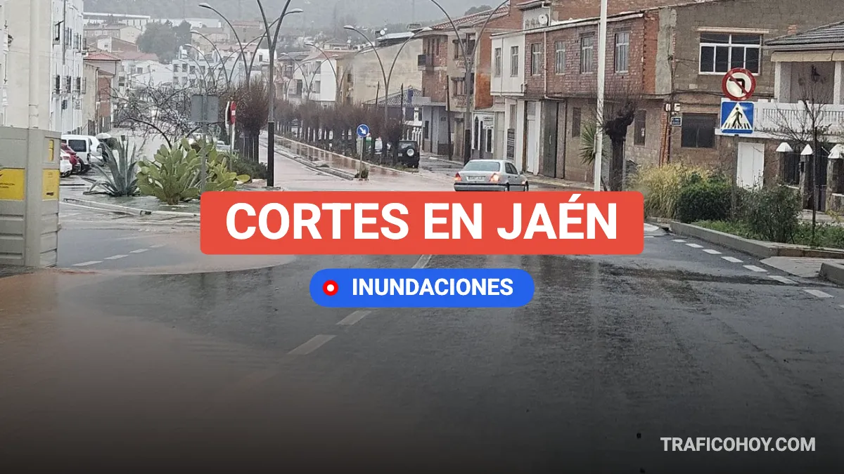 cortes en jaen por vias inundadas 12 febrero
