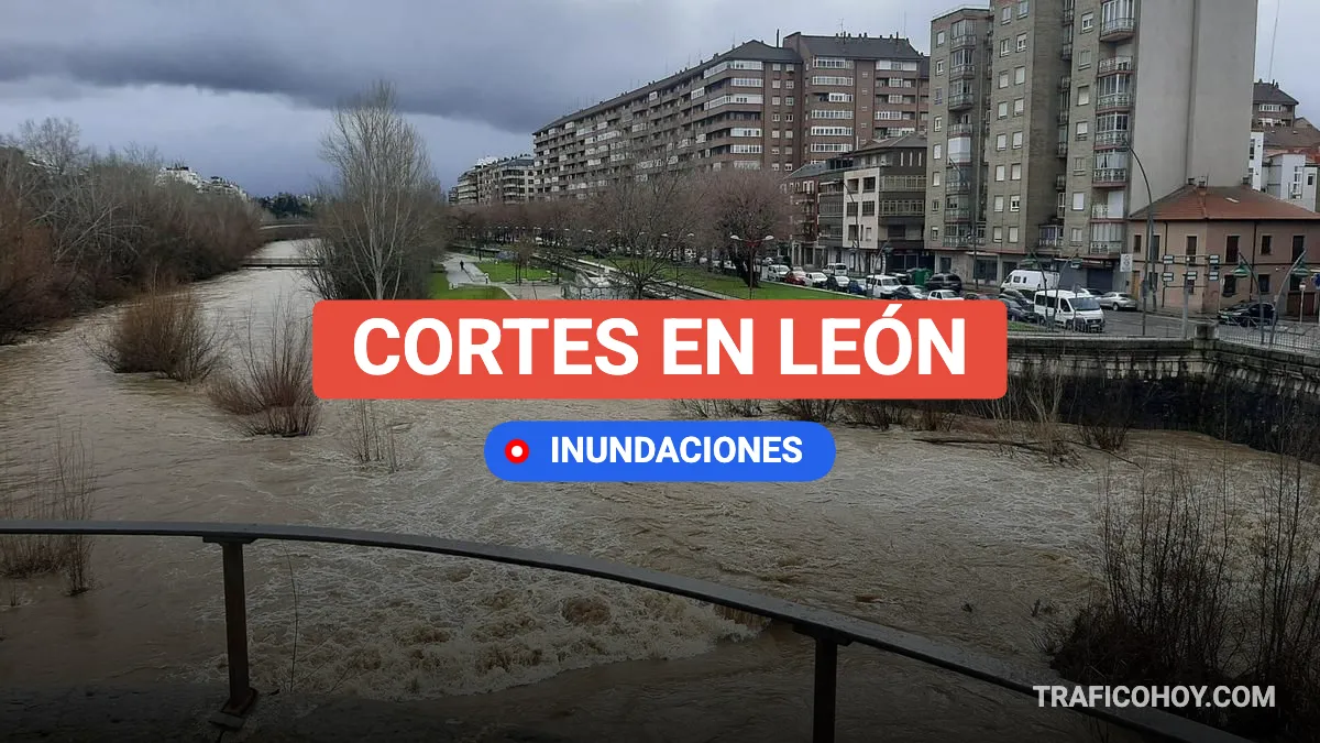 cortes en león por inundaciones 12 febrero