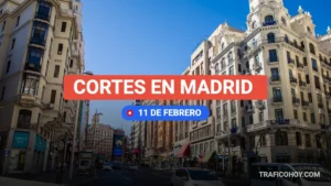 cortes en madrid por rodaje 11 febrero