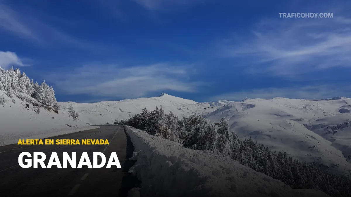 Alerta en Sierra Nevada este sábado: el temporal de nieve corta la A-395 y obliga a usar cadenas en los accesos