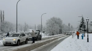 Nieve en Formigal, hielo en Cerler y cortes totales en la A-132 y A-230 marcan el tráfico en Huesca