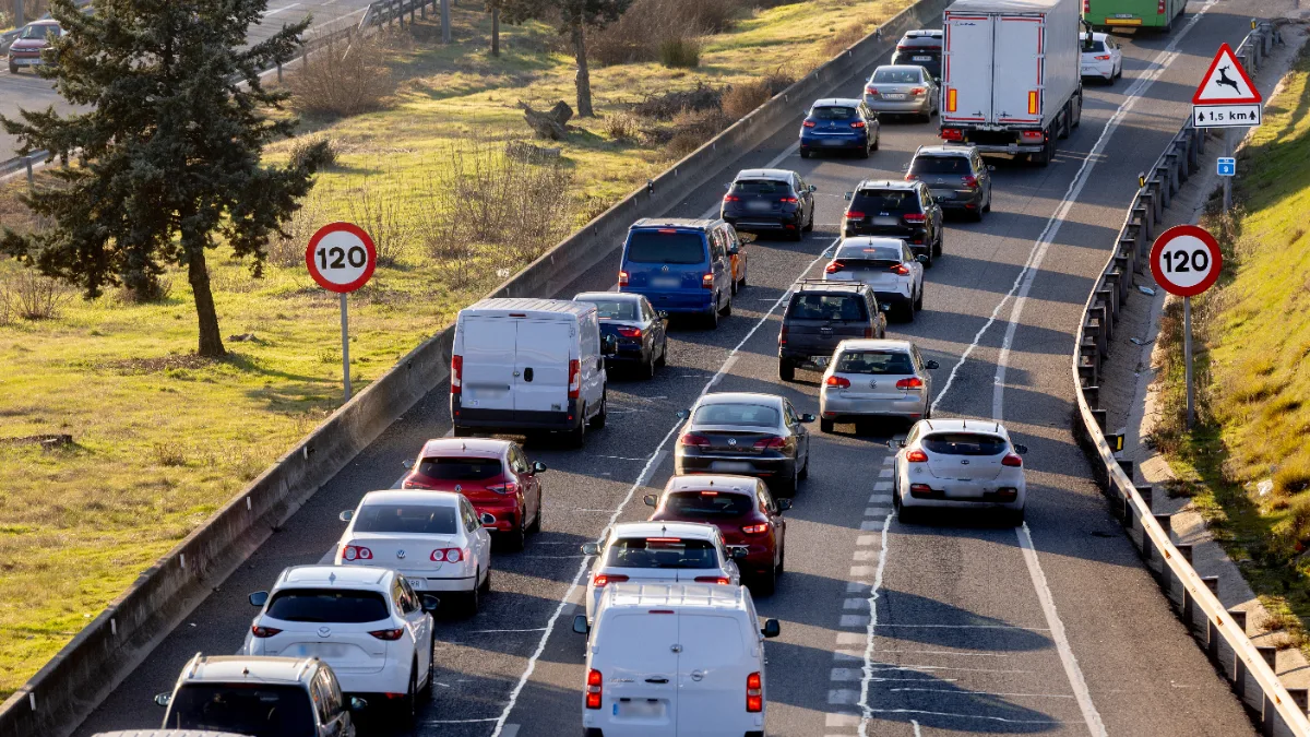 Caos en los accesos a Madrid