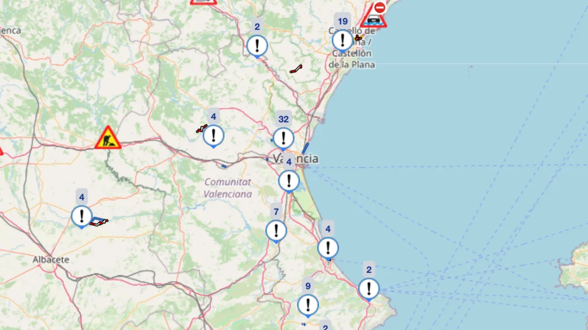 Movilidad en la Comunitat Valenciana: cortes totales en Castellón y obras estratégicas en la A-7 y AP-7