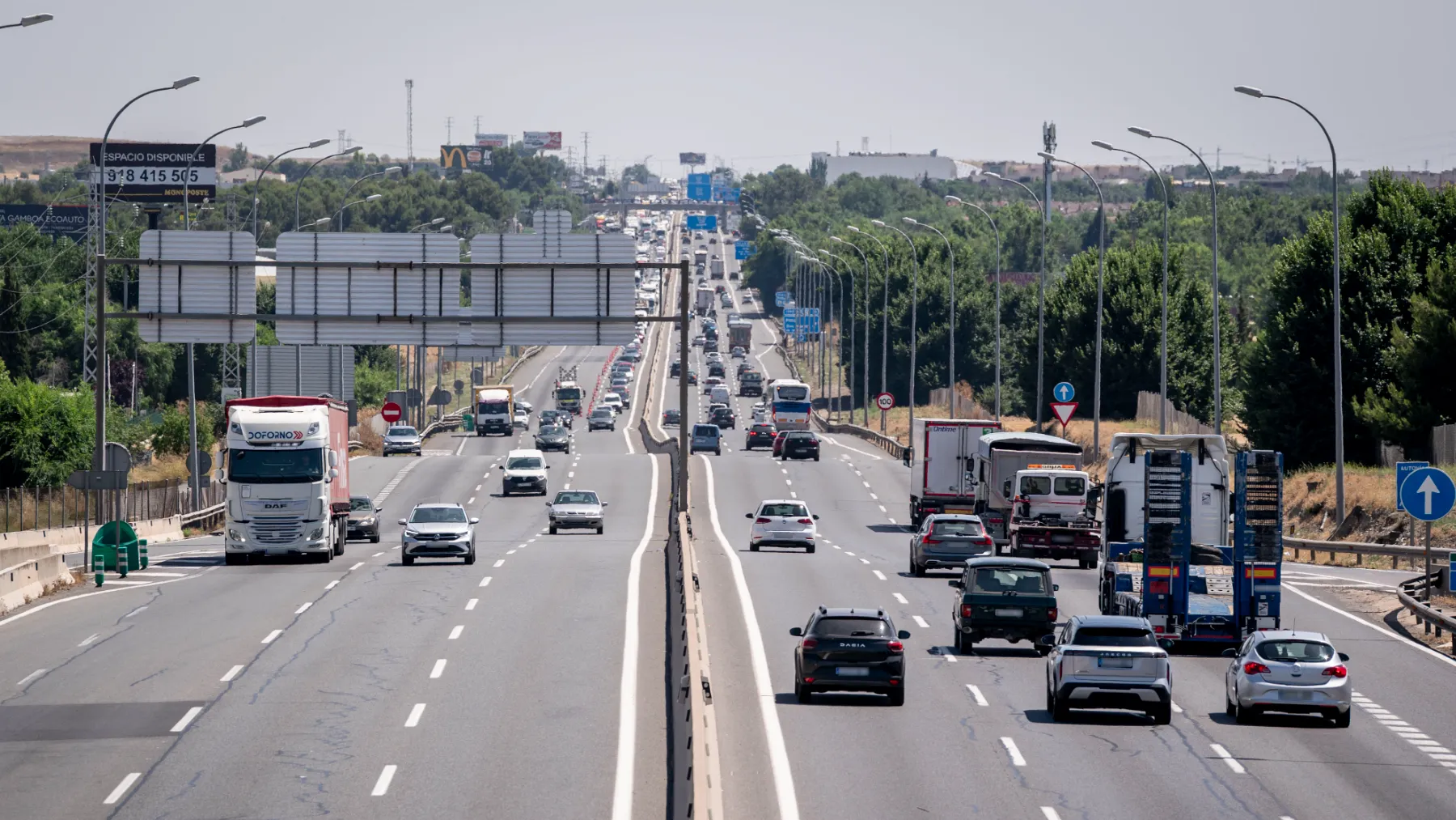 Accidente en la A-1 en Madrid hoy: 3 km de retenciones en la salida hacia el Circuito del Jarama