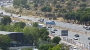 Accidente en la A-6 corta un carril en Galapagar: 2 km de retenciones en la entrada a Madrid ahora