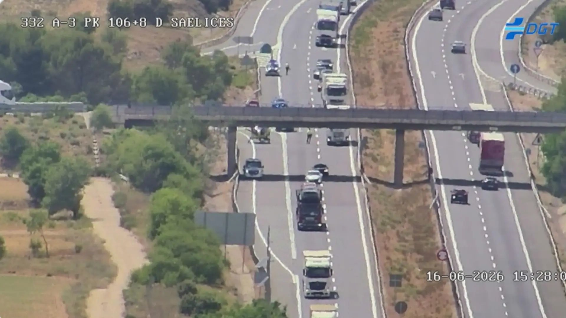 Un accidente complica la A-3 en Cuenca y provoca tráfico lento en dirección Valencia