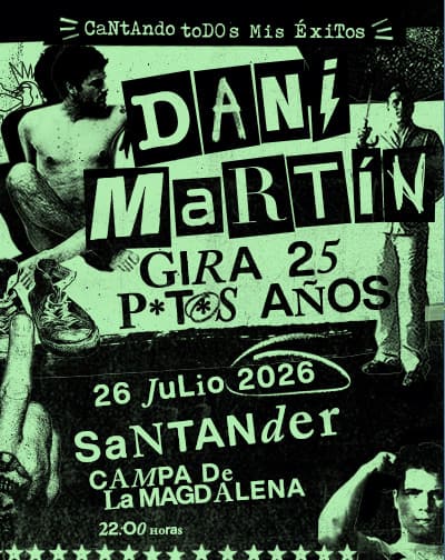 Cartel de conciertos Semana Grande Santander Dani Martin