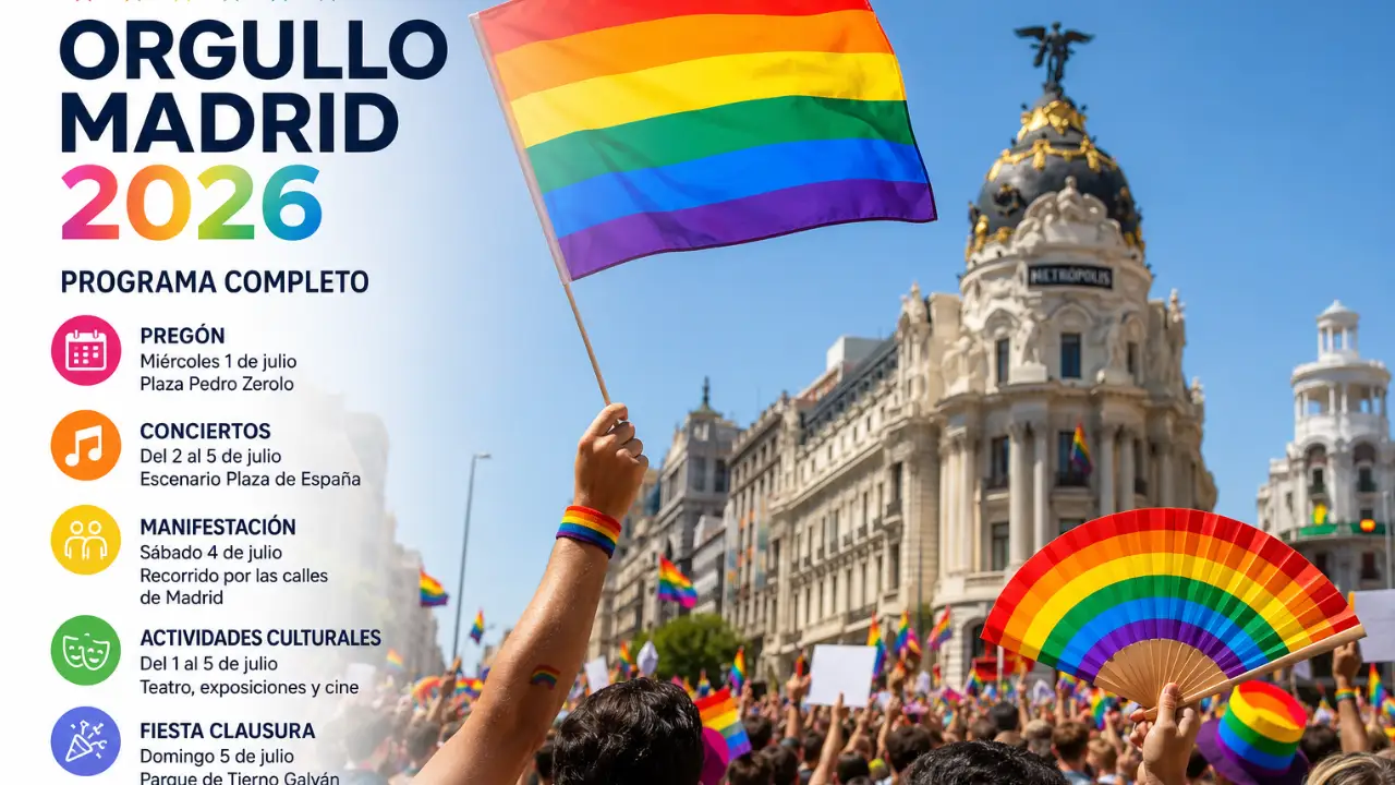 Programa completo del Orgullo Madrid 2026: calendario, conciertos y actividades día a día