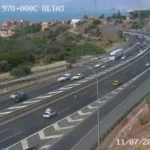 Un accidente colapsa la salida por la A-7 en Málaga con más de cuatro kilómetros de retenciones