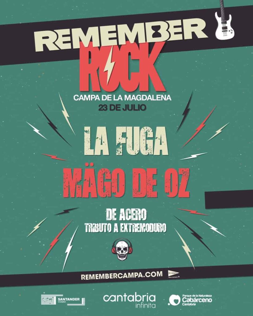Cartel de conciertos Semana Grande Santander Remember Rock