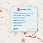 Cunde la alarma en las carreteras de Huelva: la DGT confirma 15 cortes por incendios forestales en la provincia y la situación sigue activa