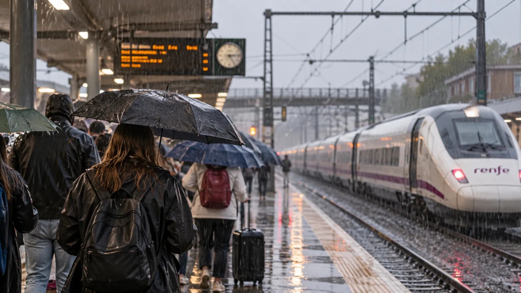 Alerta roja por lluvias torrenciales en Catalunya: Rodalies corta la R7 y Renfe suspende el AVE