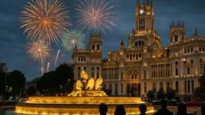 Espectáculo piromusical en la plaza de Cibeles 2026: hora, dónde verlo y cómo llegar el lunes 12 de octubre