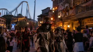 PortAventura transforma sus calles en un escenario de pesadilla con nuevas experiencias, desfiles y la llegada de «El Carnicero de Penitence»