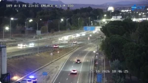 Carril en sentido contrario en la A-1 hacia Madrid: tramos afectados y horarios
